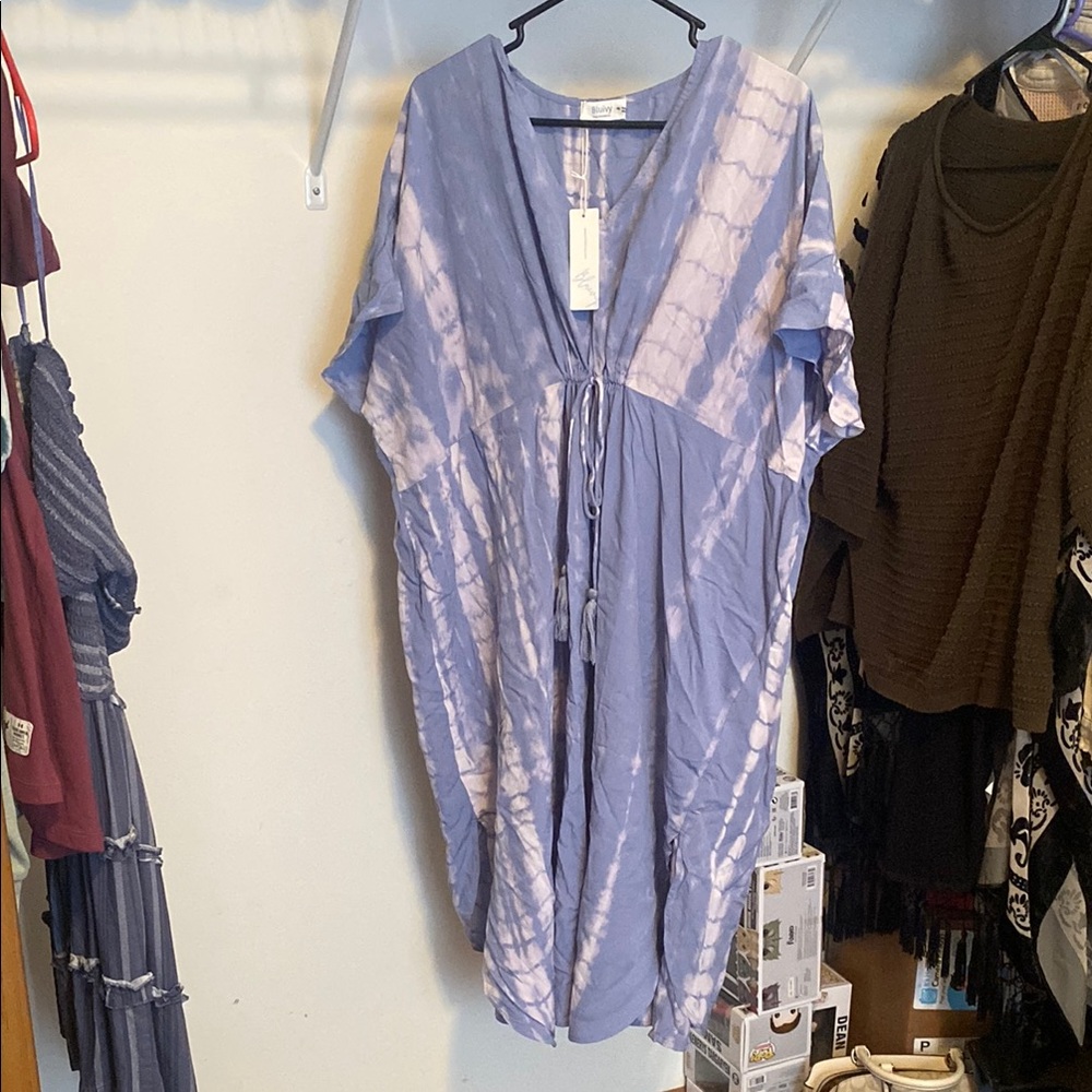 Tie-Dye Kaftan Dress